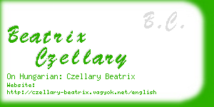 beatrix czellary business card